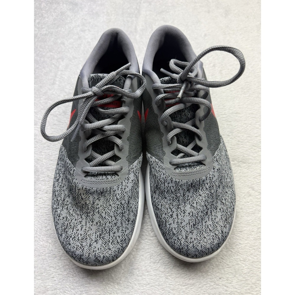 Nike Flex Contact Men's Low Top Running Sneakers Cool Grey/Red 908983-006